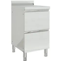 Helloshop26 - Gewerblicher Küchenschrank 96 cm mit 2 Schubladen Edelstahl 02_0000001