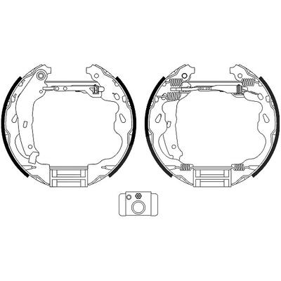 Hella Bremsbackensatz [Hersteller-Nr. 8DB355022-471] für German E Cars, Vauxhall, Opel, Seat, Suzuki