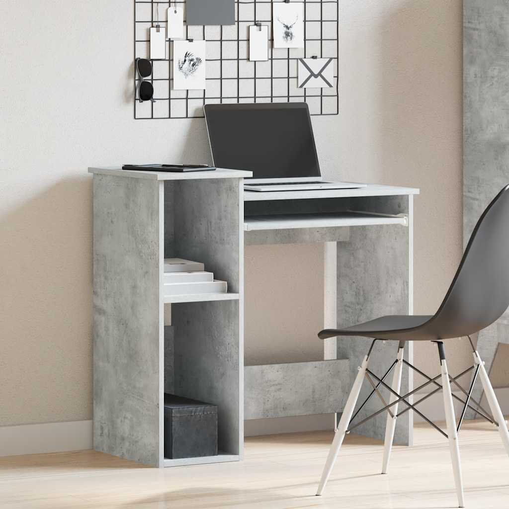 Latitude Run Basanta Computer Desk Concrete Grey