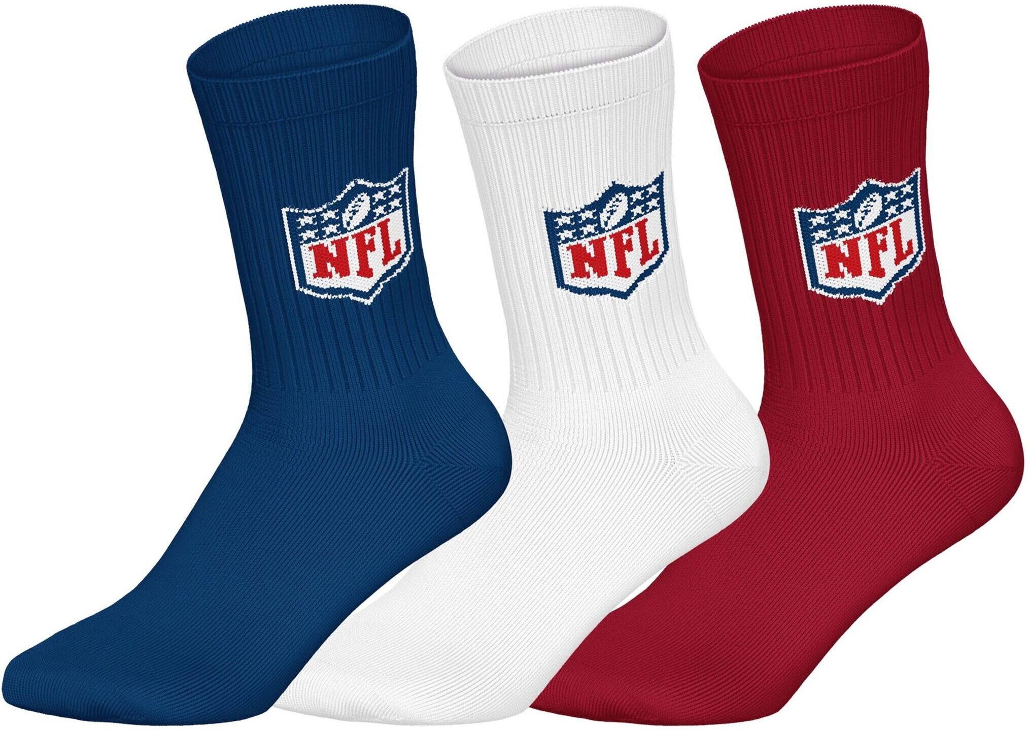 Kurzsocken NFL "Socken NFL 6Pack Crew Socks 6er Pack", Damen, Gr. 39-42, bunt (washington commanders, mix), Obermaterial: 58% Baumwolle CO. 39% Polyester PES. 3% Elasthan EL., Socken Kurzsocken