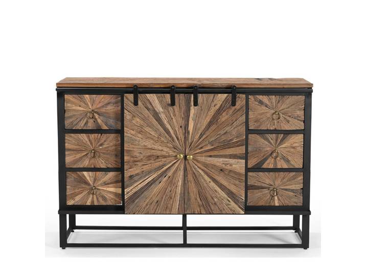 Anrichte Altholz MERID massiv recycelt Treibholz Industrial Style Design