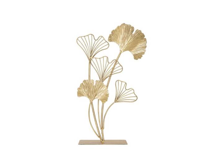 Objet Déco en Métal  Petites Feuilles  44cm Or