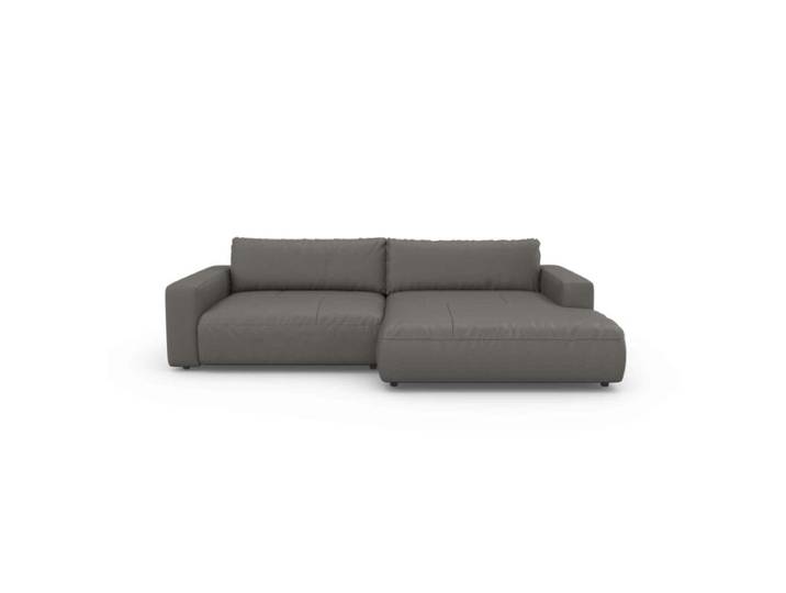 Musterring Lucia Sofa mit Lederbezug in verschiedenen Farben - Leder Puro elephant - rechts Modern, Zeitlos
