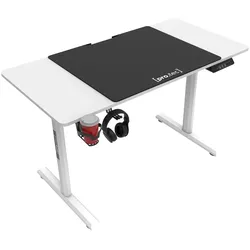 Helloshop26 - Elektrisch höhenverstellbarer Schreibtisch/Arbeitsplatz Pomona 110 x 60 x 72-117 cm weiß 03_0006657