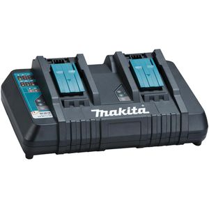Makita Werkzeug-Akku-Ladegerät DC18RD, 196933, für 2x 14,4 - 18,0V Schiebeakkus