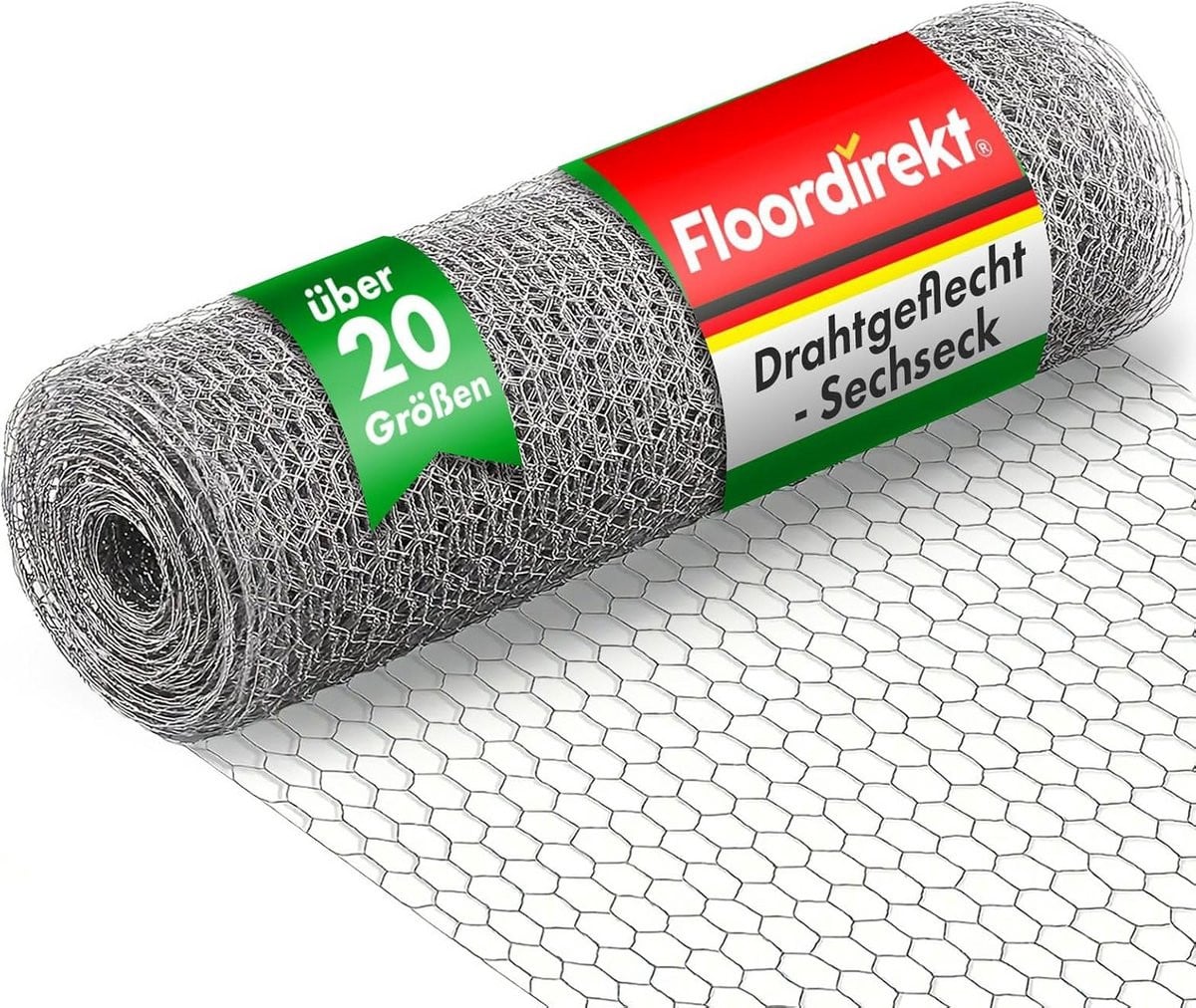 Tuinhek Draadgaas - Verzinkt Gaashekwerk voor Percelen, Dierenverblijven en Balkon - Maaswijdte 25 mm