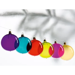 Weihnachtsschmuck Glaskugeln Briefing Home Collections Glas gelb, grün, türkis, pink, lila, rot mehrfarbig