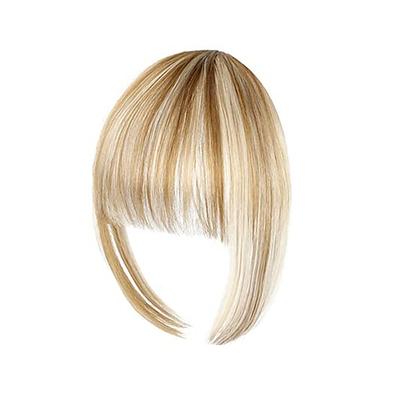 Clip-In-Pony-Haarverlängerungen, natürliche Fransen, Clip-On-Vorderseite, ordentlich, wispy, Pony, Schläfe, einteiliges Haarteil-Zubehör für Frauen