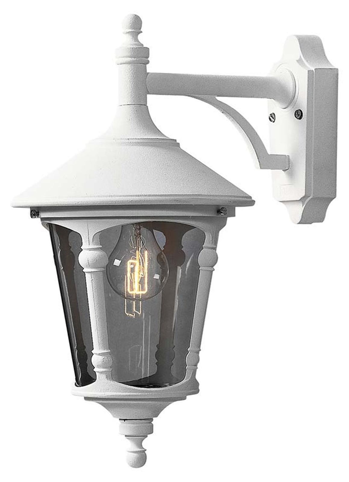 Konstsmide Virgo Down klassieke muurlamp wit