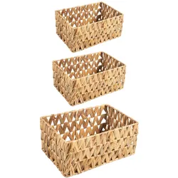 AUFBEWAHRUNGSKÖRBE TONOA 3er Set natur