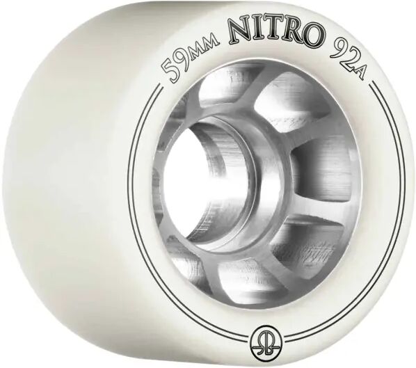 Roller Derby Rollerbones 59mm Nitro Ruote Pacco da 8 (Bianco - 94A)