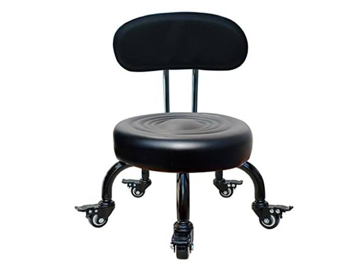 JFGCTYHXY Hocker mit Rollen, Fußhocker, Rollsitz(Black)