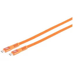 S-Impuls 3er-Set Daten- & Schnellladekabel USB-C auf USB-C, orange, 1,5 m (1.50 m, USB 3.2 Gen 2x2, 240 W), USB Kabel