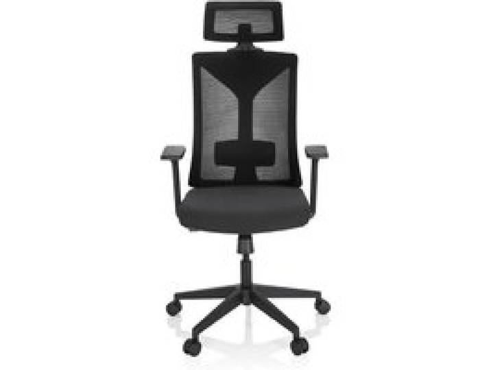 HJH OFFICE Chaise de bureau / Fauteuil pivotant « KODIAK », réglable en hauteur, noir.