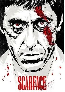 Uplift Treasures Scarface Al Pacino Canvas Wall Art Poster p2 30x40cm No Frame