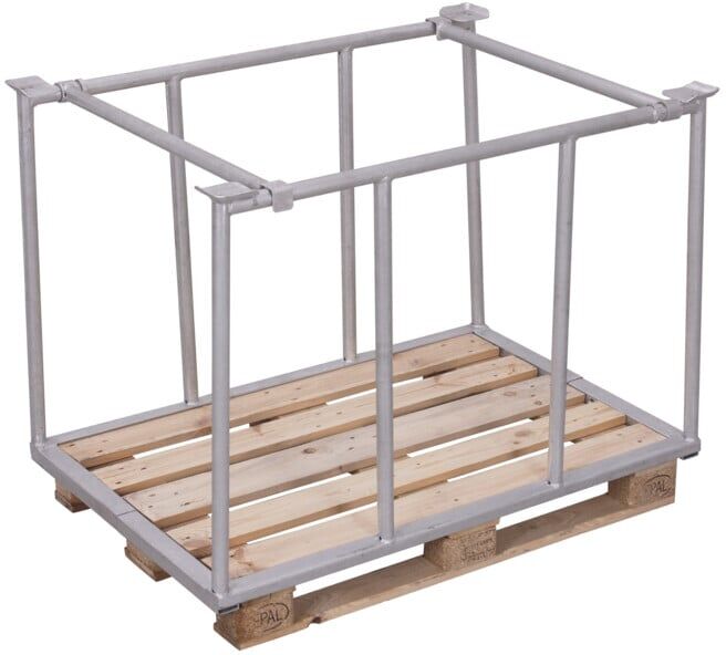 VARIOfit Couvercle de palette type 75 galvanisé 1 200 x 800 mm Hauteur utile 755 mm (vpa-080.016)