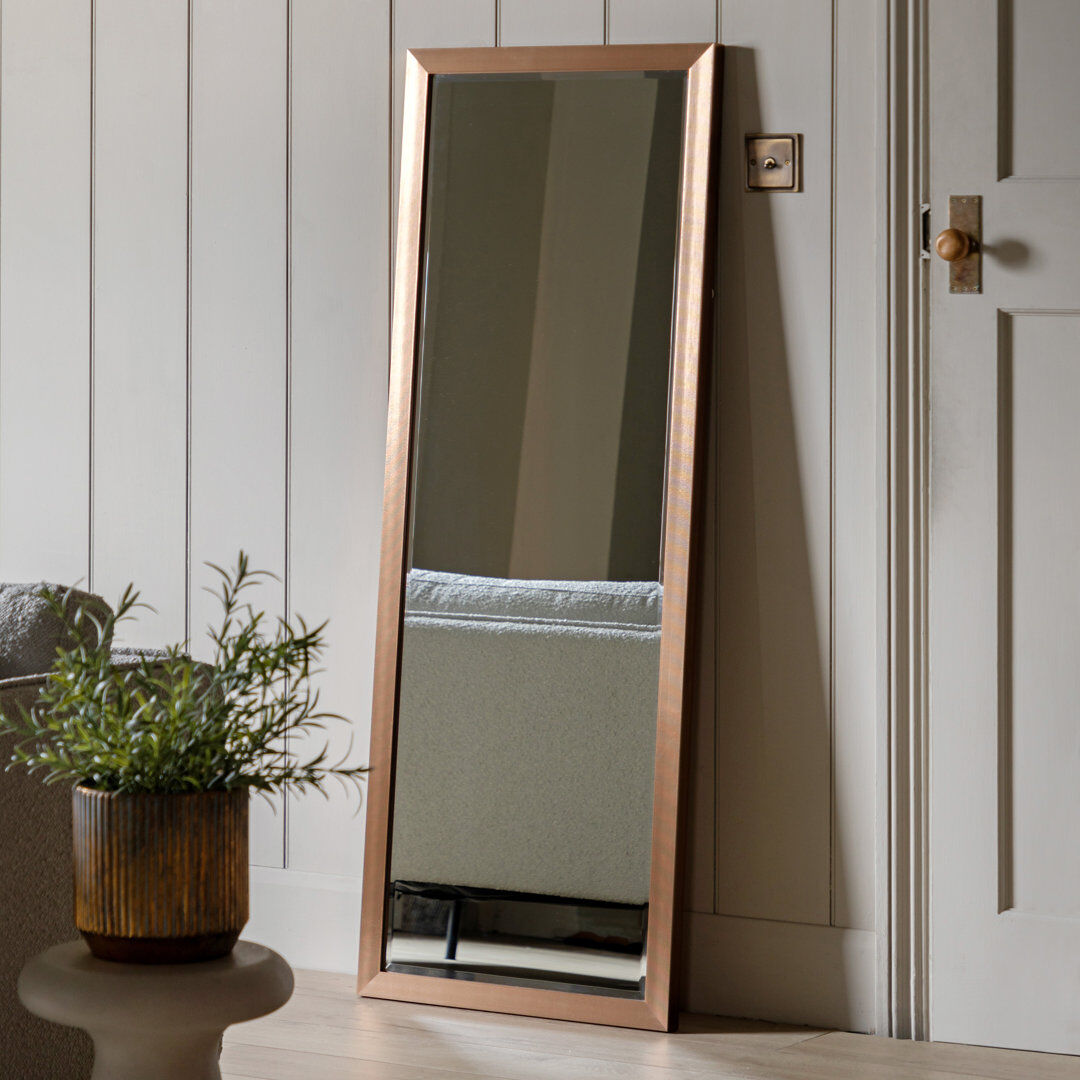 Latitude Run Aryia Rectangle Wall Mirror Bronze 157 cm H x 57 cm W