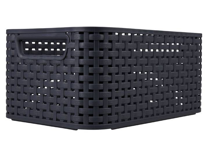 Curver Rattan Box Anthrazit 13 × 19.4 × 28.5 cm 7 l