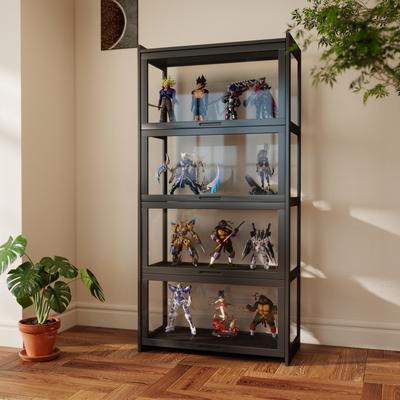 WILK Glass Display Cabinet with Shelves, Curio Cabinet for Collectibles