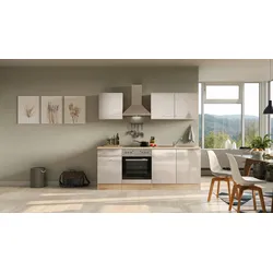 Küchenblock Nepal mit Geräten Eiche Kaschmir B: ca. 210 cm