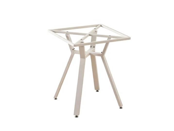Tischgestell Aus Kohlenstoffstahl, Universelles Tischgestell Aus Metall Robuster Metall-Tischfuß Für Esstische Aus Mattem Kohlenstoffstahl Mit Rutschfesten Fußkappen(White-B,60cm)
