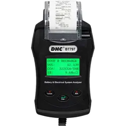 DHC BT797 Batterietester für 6V und 12V Batterien mit integriertem Drucker inkl....