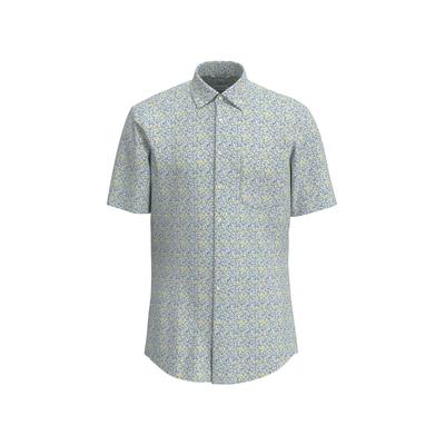 Businesshemd SEIDENSTICKER "Regular", Herren, Gr. L (41), normale Ärmellängen, gelb, 100% Baumwolle, bedruckt, regular fit, gerader Abschluss, Hemden, Regular 1/2 Button-Down-Kragen Druck