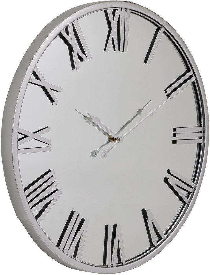 Borough Wharf Anetia Mirrored Wall Clock Silver 60cm W X 60cm H X 4cm D