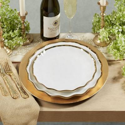 Certified International Regency Dessert Plates Gold Set of Four, Set of Four, Gold
