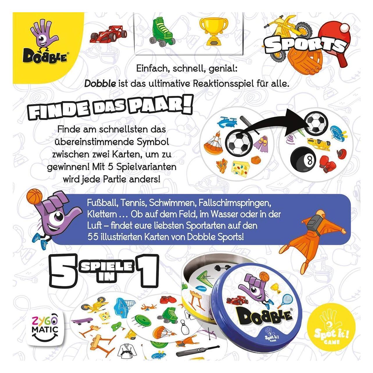 Zygomatic Dobble Sports DE (Deutsch, 2 - 8 Spieler) (ZYGD0061)