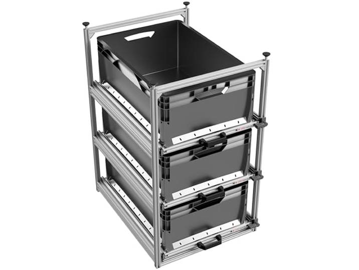 VOBI Wohnmobil Regal System Tower 4-600, 475x610 mm, 3 Auszüge