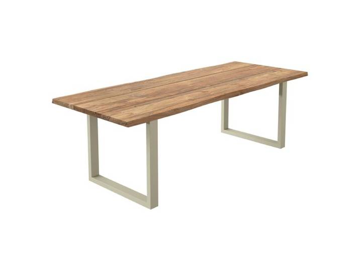 OUTLIV. Negara Gartentisch 240x100cm Edelstahl/Teak recycelt Baumkante