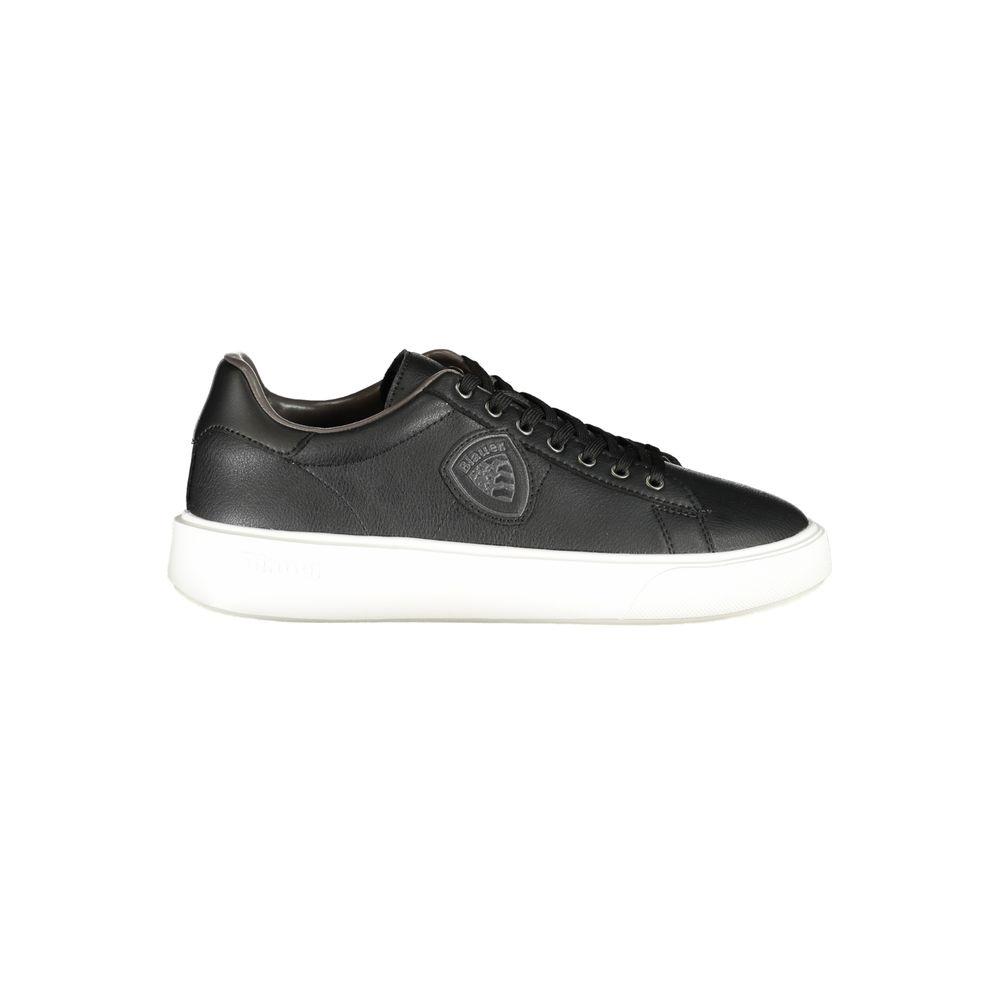 Blauwe Casual Leren Sneakers