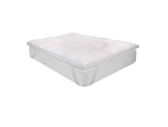 Pikolin Home - Comfort Plus Topper, 9 cm, mit Federn gefüllt, atmungsaktiv, großartiges Liegegefühl, Down Proof- Behandlung und waschbarer Bezug
