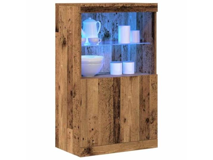 vidaXL LED-Sideboard Braun 60 x 37 x 100 cm Holzwerkstoff Genug Platz für deine Sachen, Zeigt die Qualität der Holzverarbeitung, Ideal für dein Ess- oder Wohnzimmer