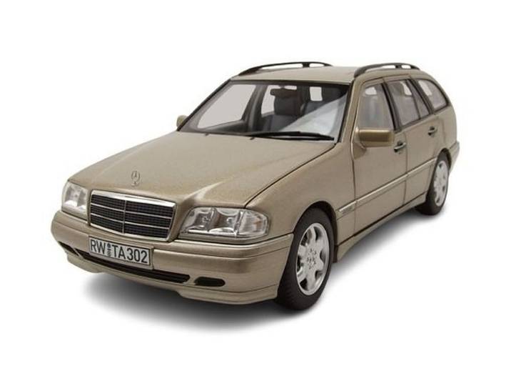 Norev Modellauto Mercedes C-Klasse T-Modell Kombi S202 1997 silber, Maßstab 1:18