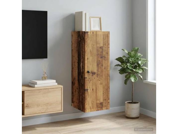 GPWERSDF Wandschrank Altholz 33 x 34,5 x 90 cm Holzwerkstoff Strapazierfähiger Holzwerkstoff, platzsparendes Design, Vintage-Stil, praktische Regale, einfache Pflege