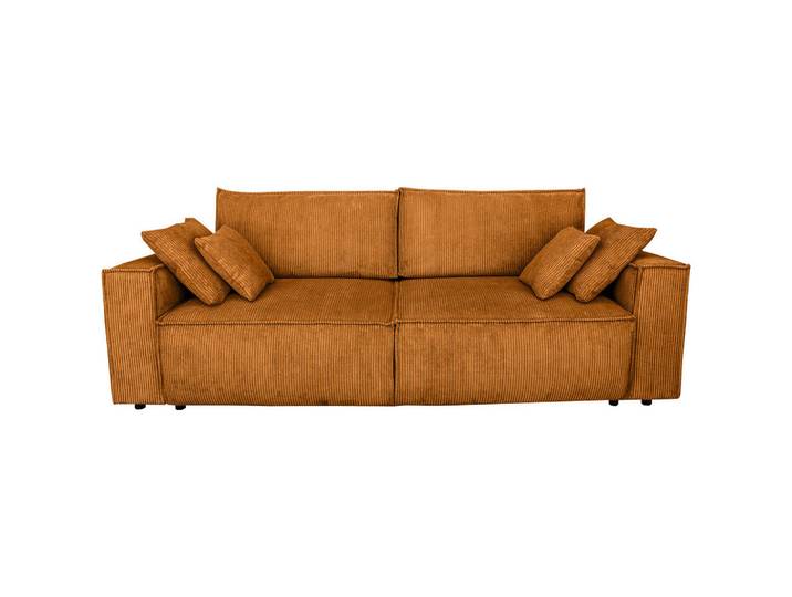 Carryhome Schlafsofa, Kupfer, Kunststoff, 2-Sitzer, Füllung: Silikon,Silikon,Silikon, 240x89x100 cm, Liegefunktion, Schlafen auf Sitzhöhe, Rücken echt, Wohnzimmer, Sofas & Couches, Schlafsofas, Schlafsofas mit Bettkasten