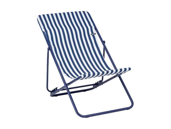 Lafuma Chaise Longue Maxi Transat Rayures Bleu