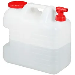 Relaxdays Wasserkanister mit Hahn Weiß,Rot