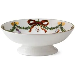 Royal Copenhagen Stjerne Riflet Jul skål på fod 42 cl, Schüssel + Schale, Mehrfarbig
