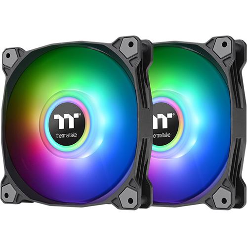 Thermaltake Pure Duo 12 ARGB Sync Radiator Fan 2 Pack Black Fan