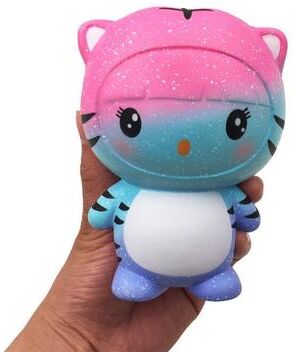 Snug & Styled Star Tiger Slow Rising Squishy Stress Relief Toy For Sensory Play & Display blue
