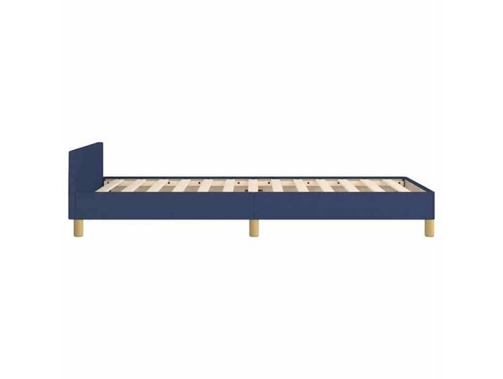 Elégant Cadre de lit 1 Place pour adulte Bleu - Cadre de lit avec tête de lit sans matelas bleu 90x190cm tissu23497060