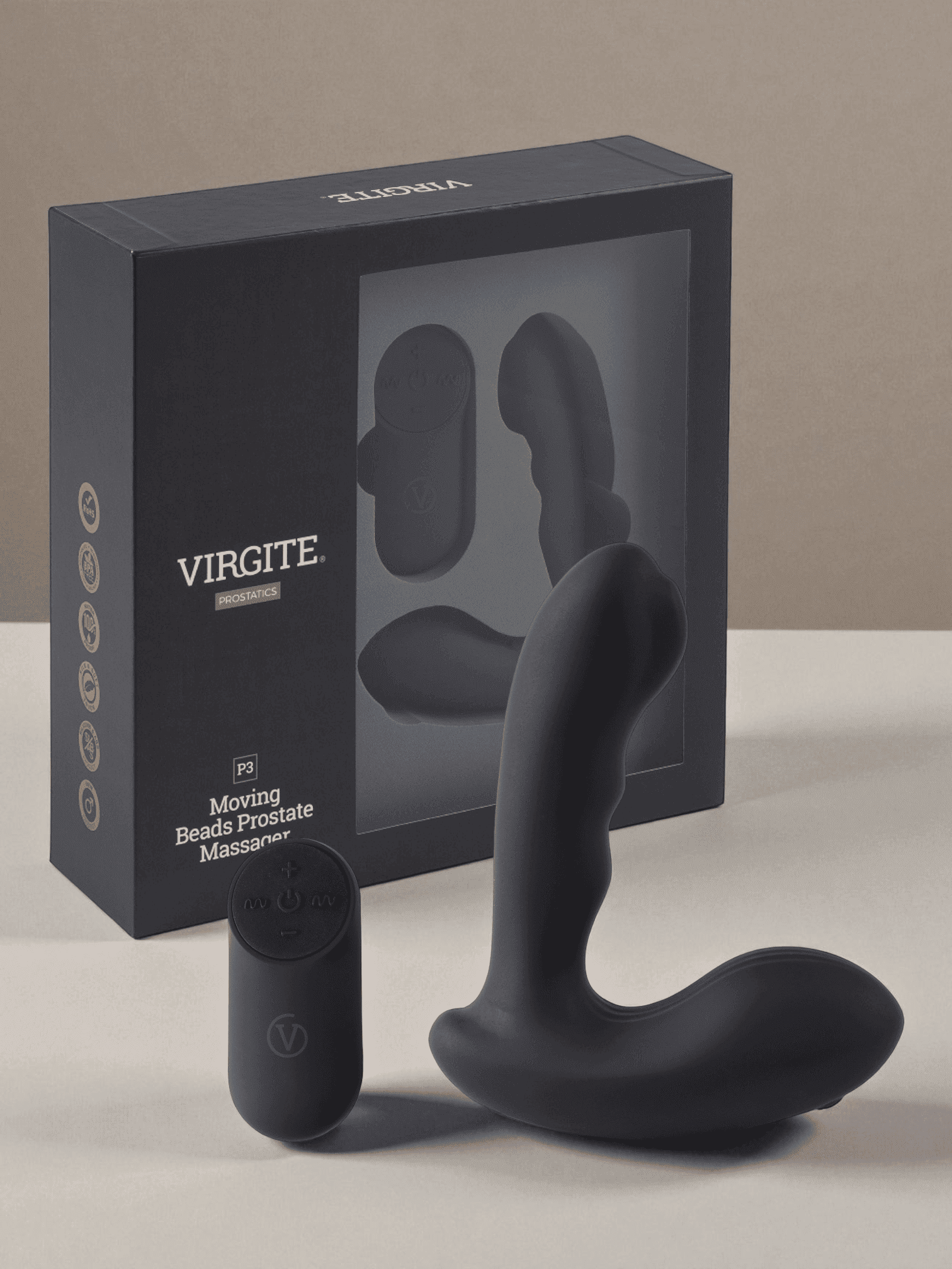 Virgite Stimulateur de prostate P3 avec télécommande