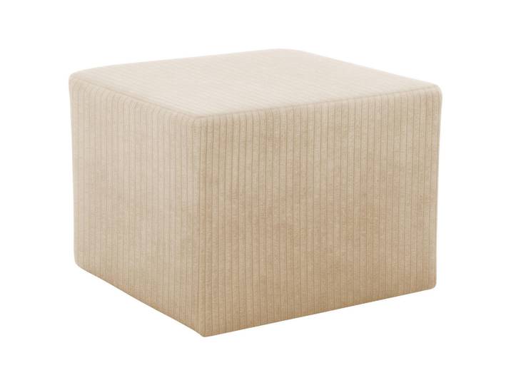 Mid.you Hocker, Creme, Kunststoff, Uni, quadratisch, 59x44x59 cm, Made in EU, FSC Mix, Wohnzimmer, Hocker, Sitzhocker