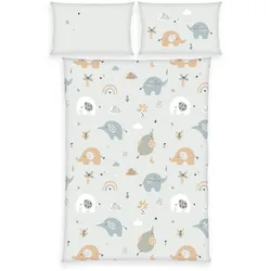 Bettwäsche ELEPHANTS (BL 100x135 cm) - BL 100x135 cm