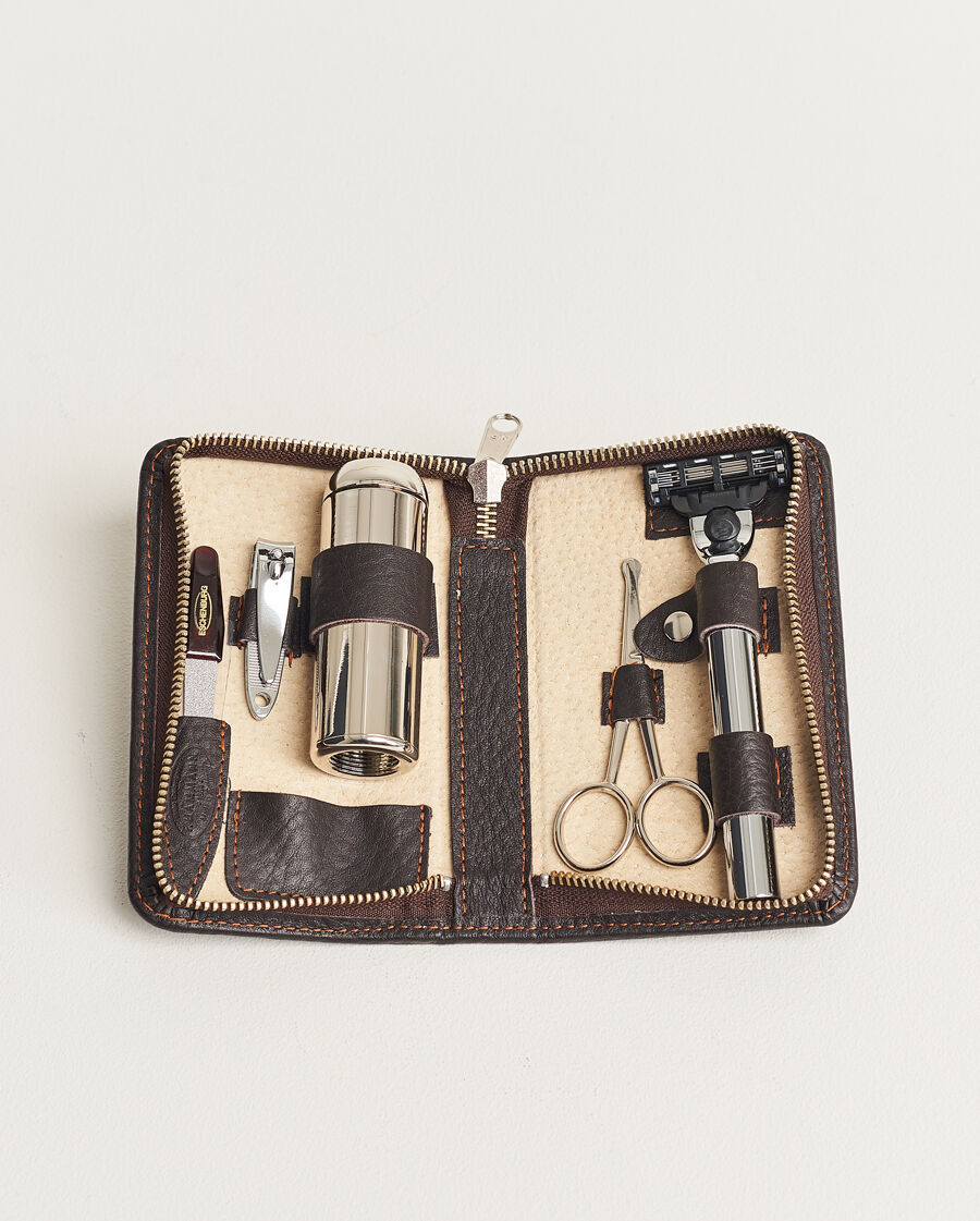 F. Hammann Shaving and Manicure Set Dark Brown men One size