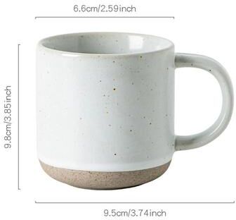 Uplift Essentials Custom Modern Speckled Ceramic Coffee Mug white