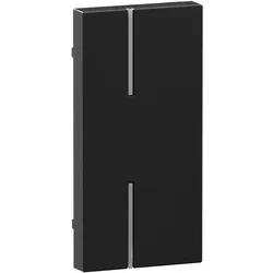 Legrand 765815 Seano 1-modulige Tastenabdeckung MyHome ohne Symbol, Farbe Schwarz